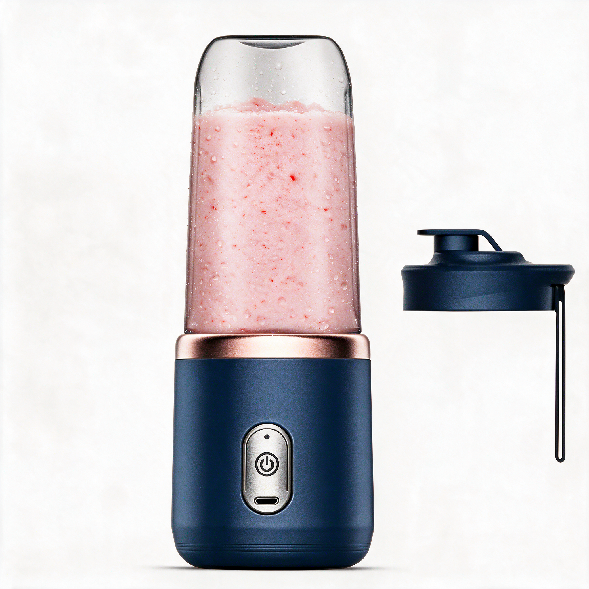 Portable Blender with 6 Blades, USB-Rechargeable Smoothie Cup